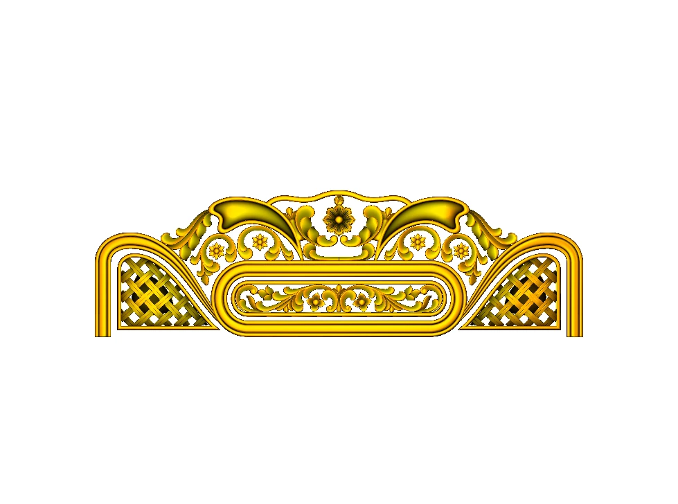 CD - 49 Ornate Decorative Archway and Frame Border 3D Relief Model