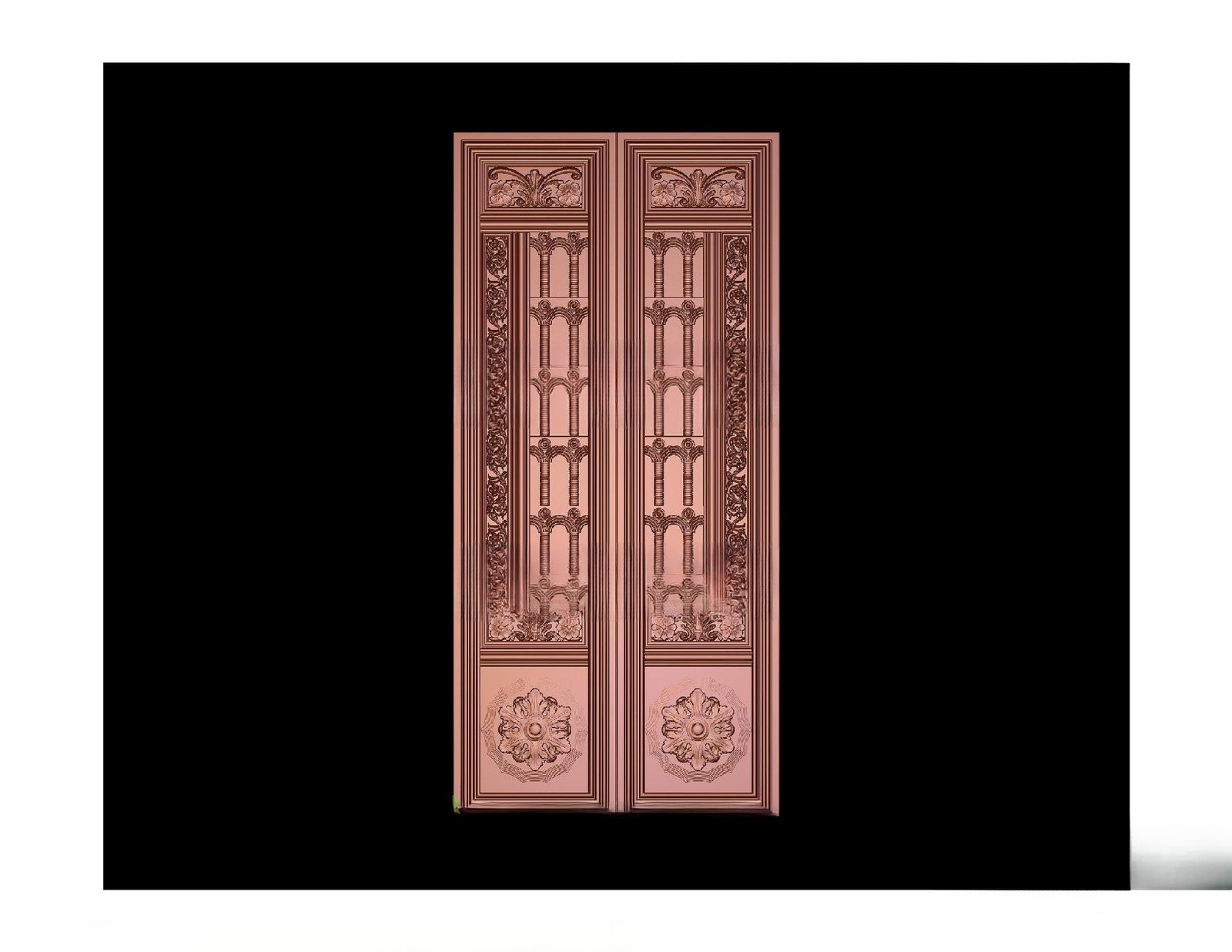 Gods GN - 6 Classical Architectural Ornamental Double Door 3D Model
