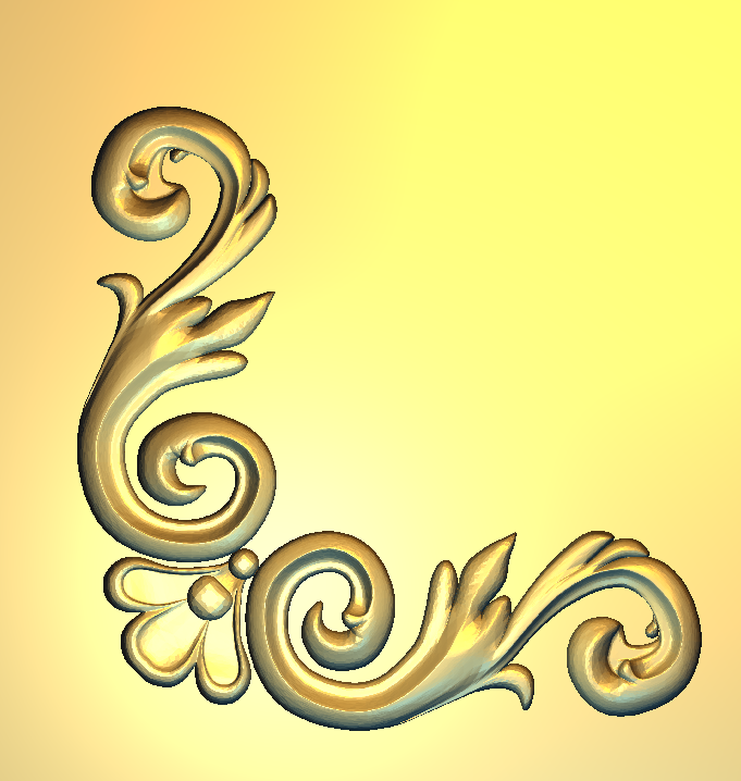 Corner Design - 53-CORNER Divine Carved Relief CNC Design