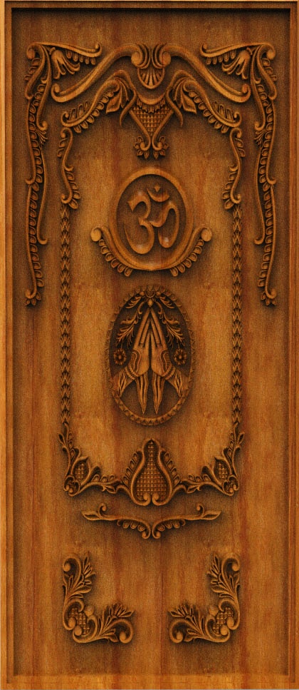 Regal Entrance Door CNC Designer RLF File | Premium 3D Wooden Relief Design