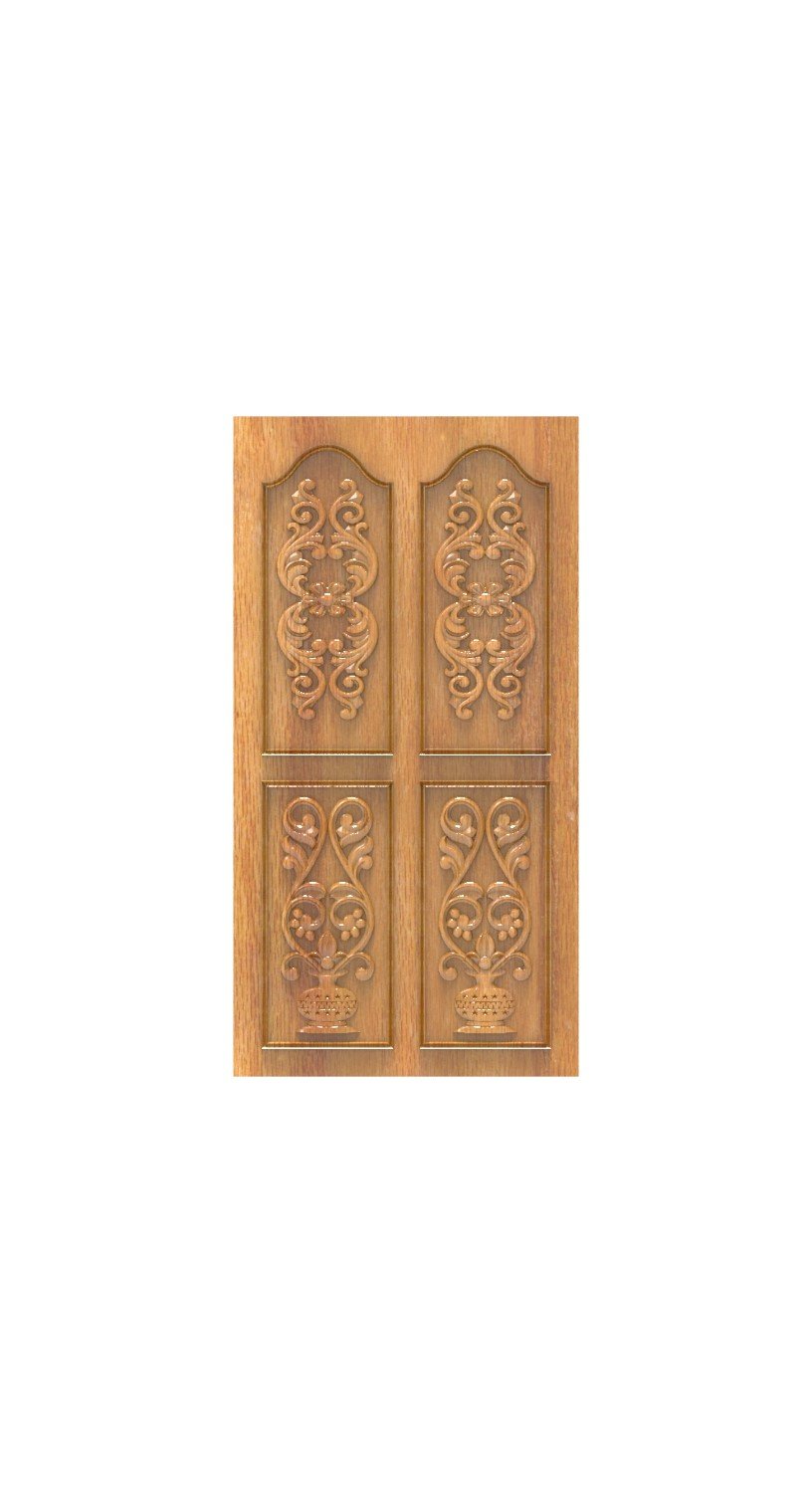 DOUBLE DOOR - 166 Classic Floral Vine Ornamental Carved 3D Relief Design