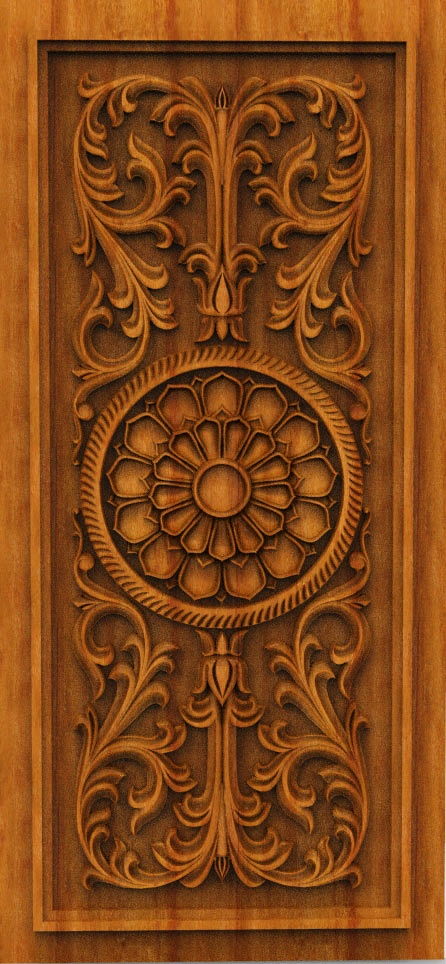 Classic Monarch Door CNC Designer RLF File | Premium 3D Wooden Carving
