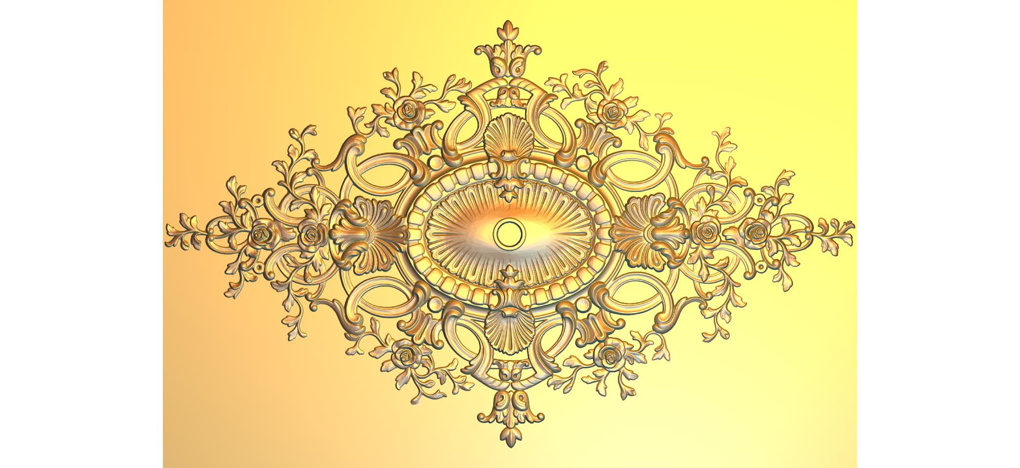 Royal Floral Wall CNC Designer RLF File | Premium 3D Decorative Panel