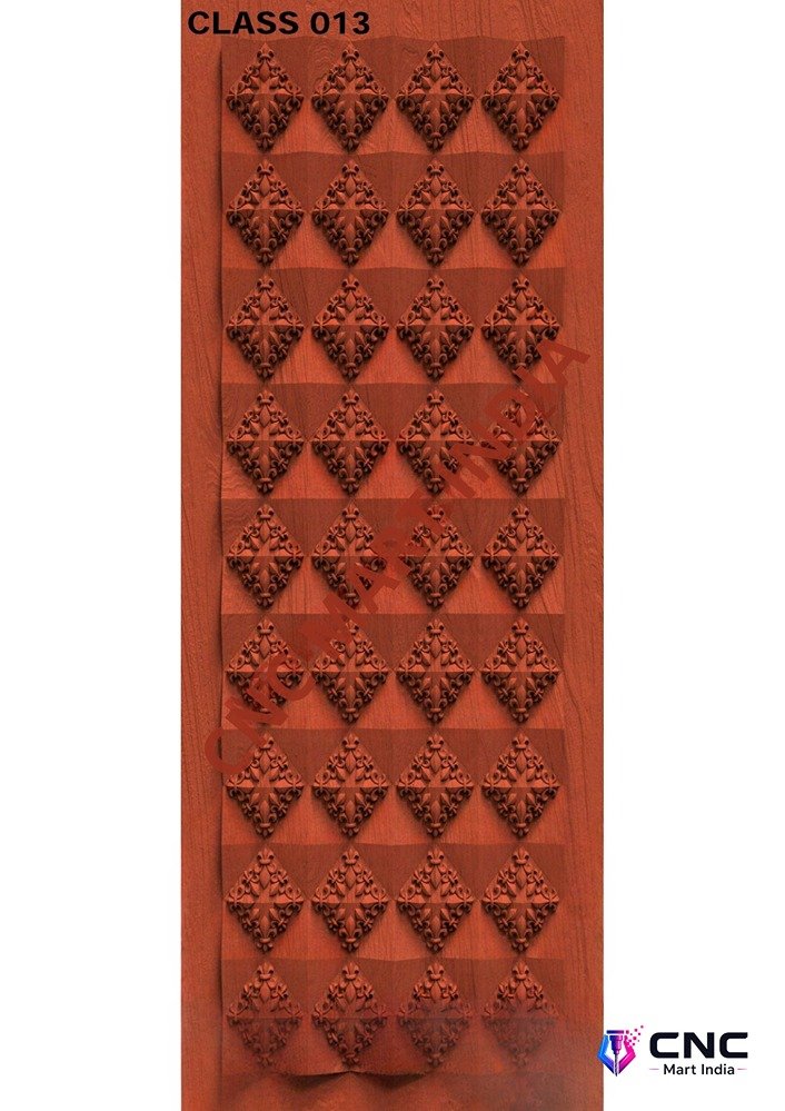 dorr854 - MODEL-13 Geometric Diamond Pattern Decorative 3D Door Design