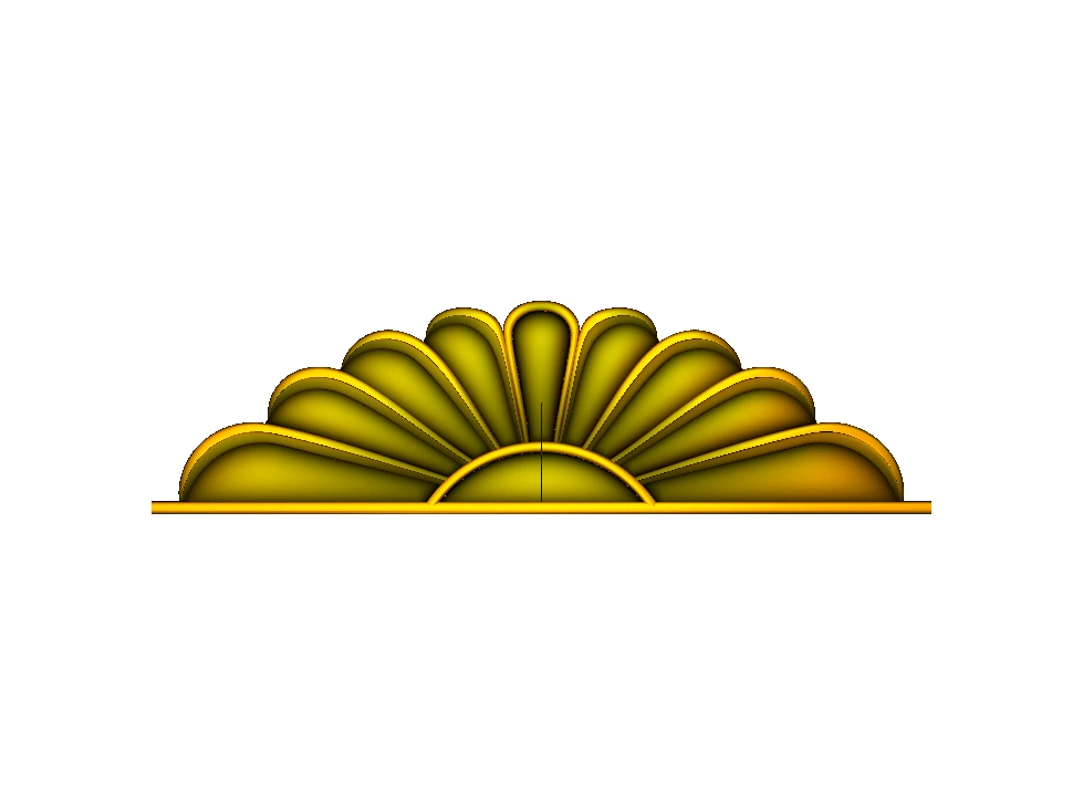 CD - 69 Fan Style Decorative Arch Carving 3D Model