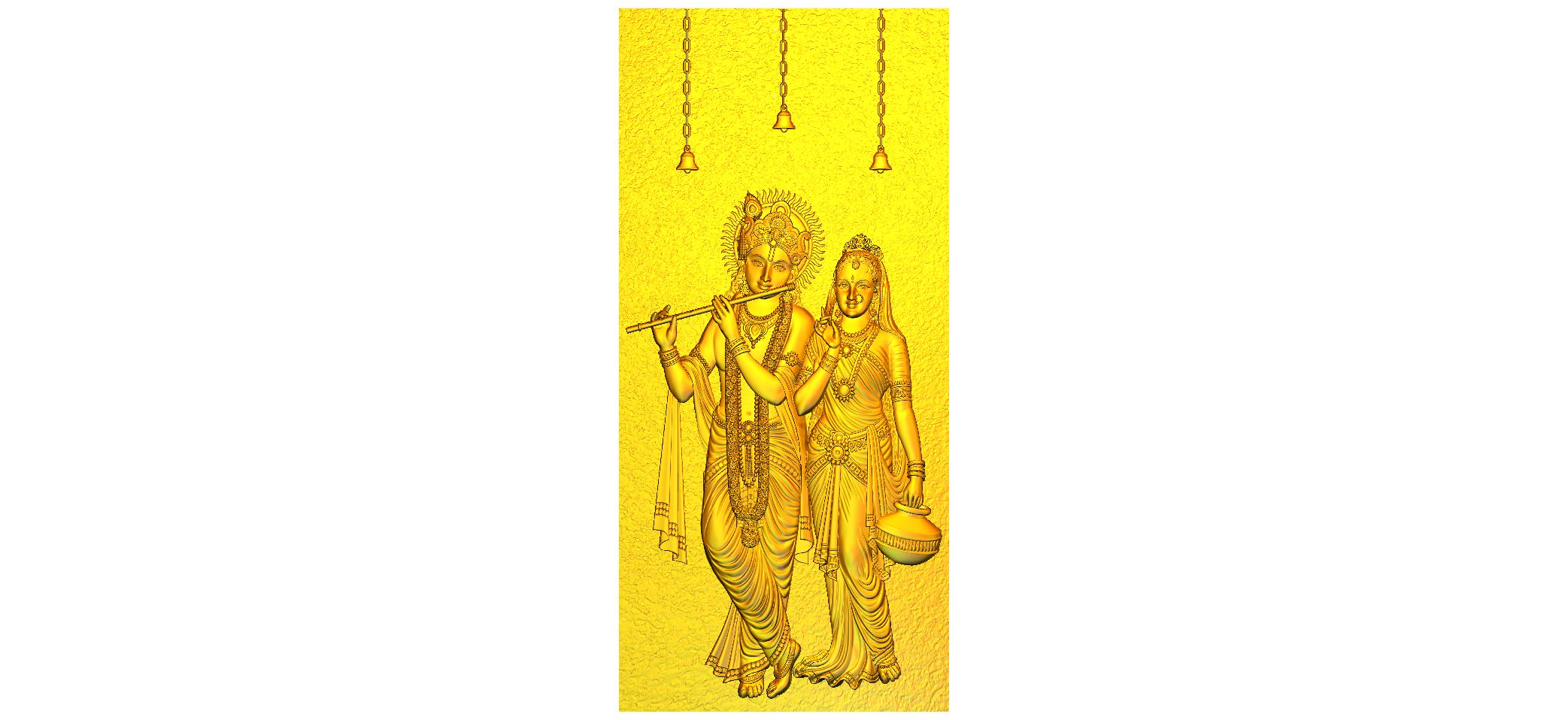 Radha Krishna CNC Designer RLF File | 3D Wood Carving Design