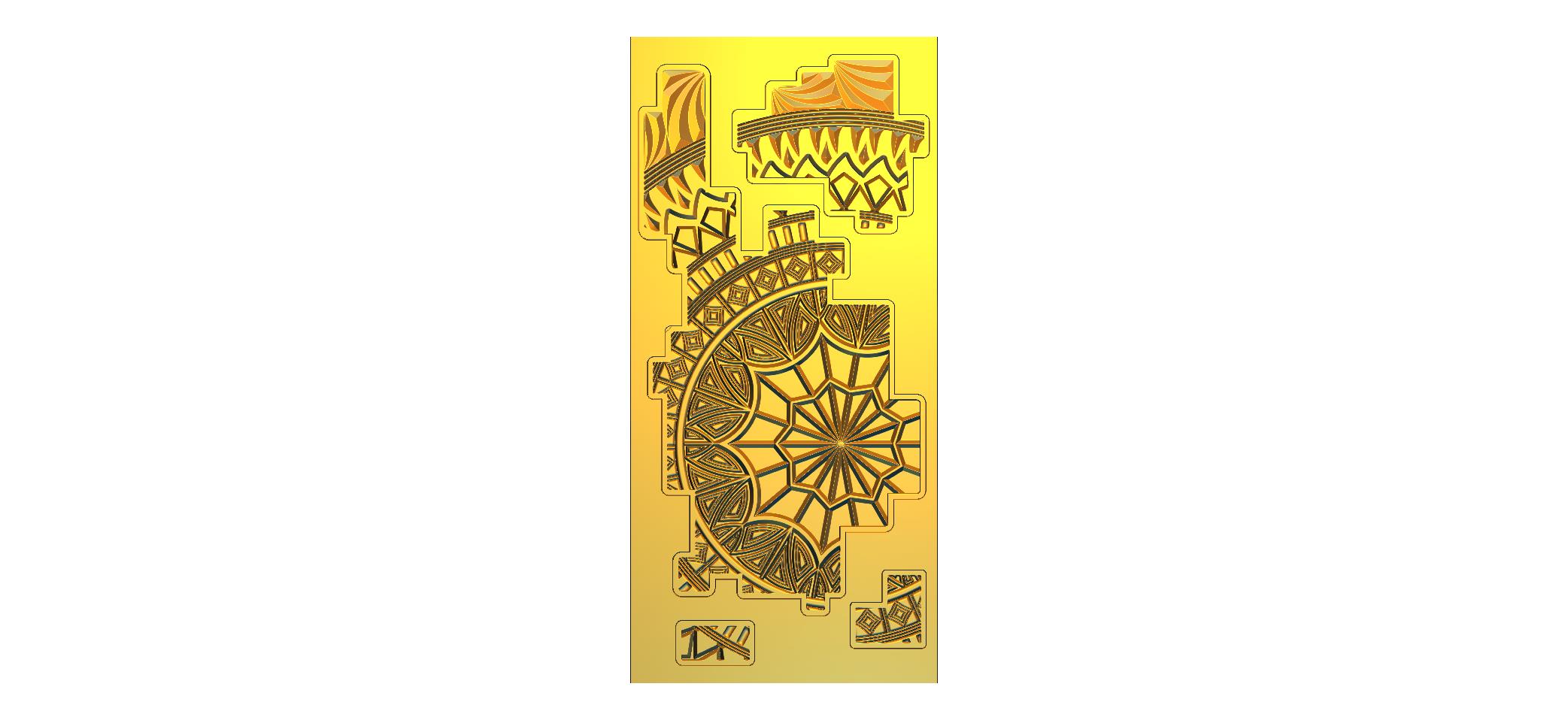 Imperial Entrance Door CNC Designer RLF File | Premium 3D Carving Design