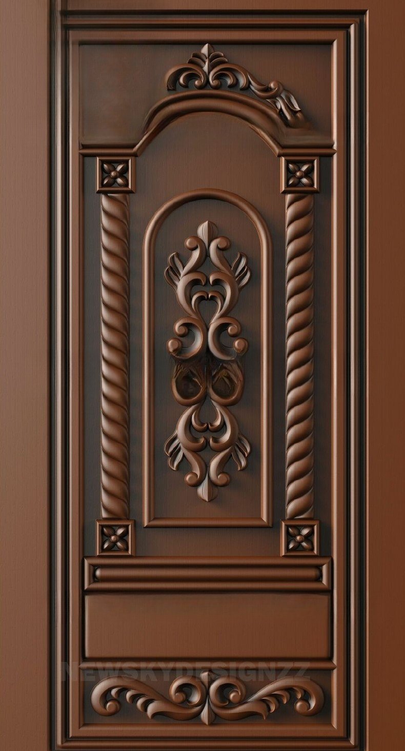 Doors - 23 Classic Victorian Archway and Rope Pattern Relief Carved Door Design