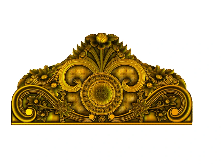 CD - 20 Classical Floral Ornament Archway 3D Relief Model