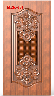 NP Door - 181 Floral Elegance Traditional Wooden Carving 3D Model