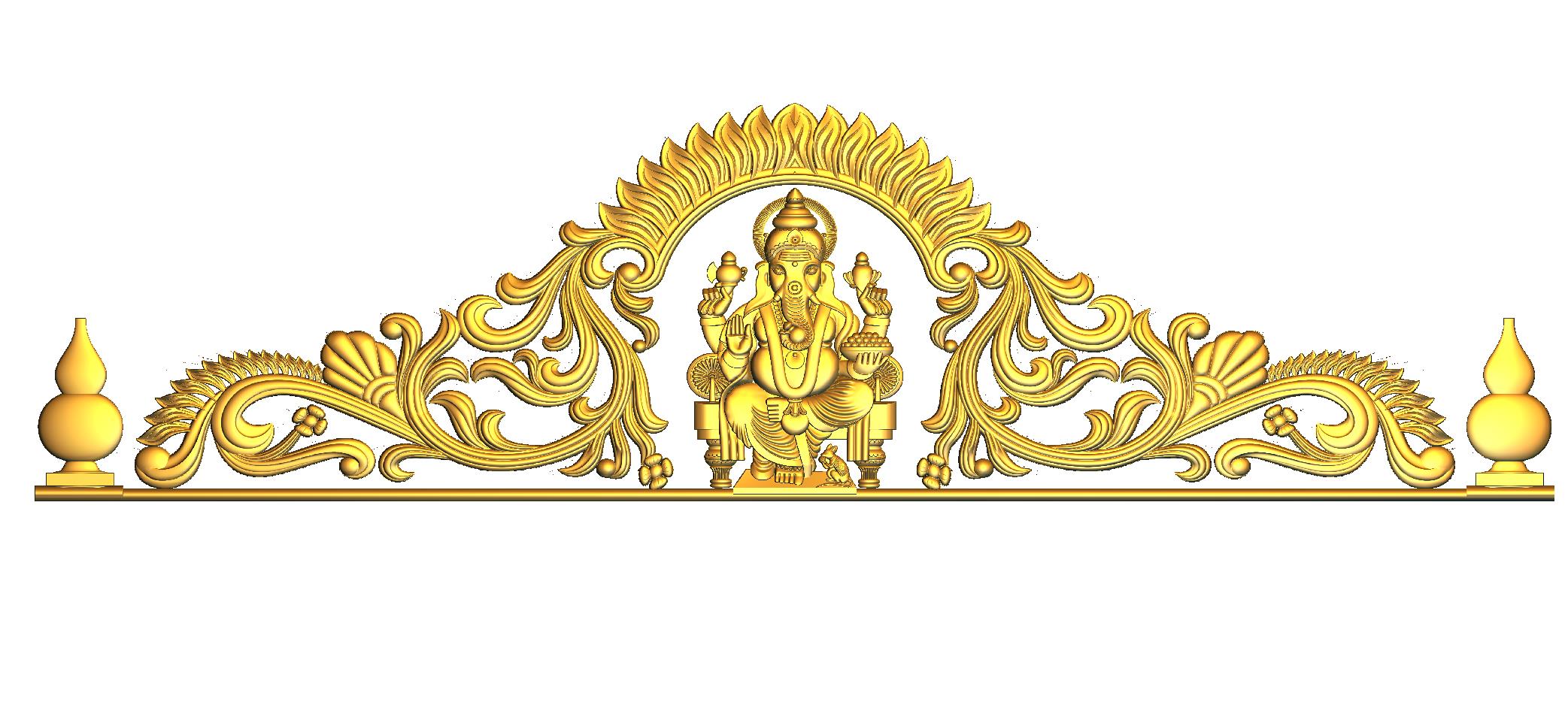 Lord Ganesha 3D CNC Designer RLF File | Premium Wood Carving Model