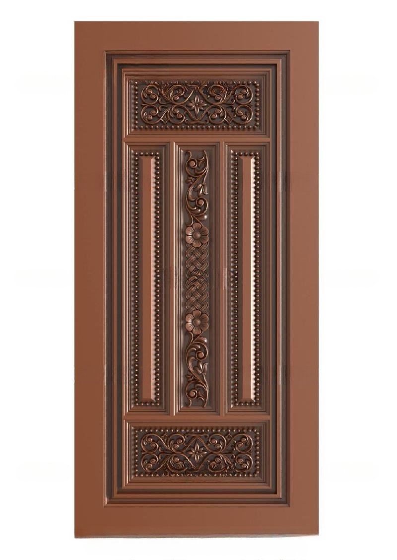 TRENDY DOORS - 57 Classic Floral Panel Engraved Wood Door 3D Relief Model