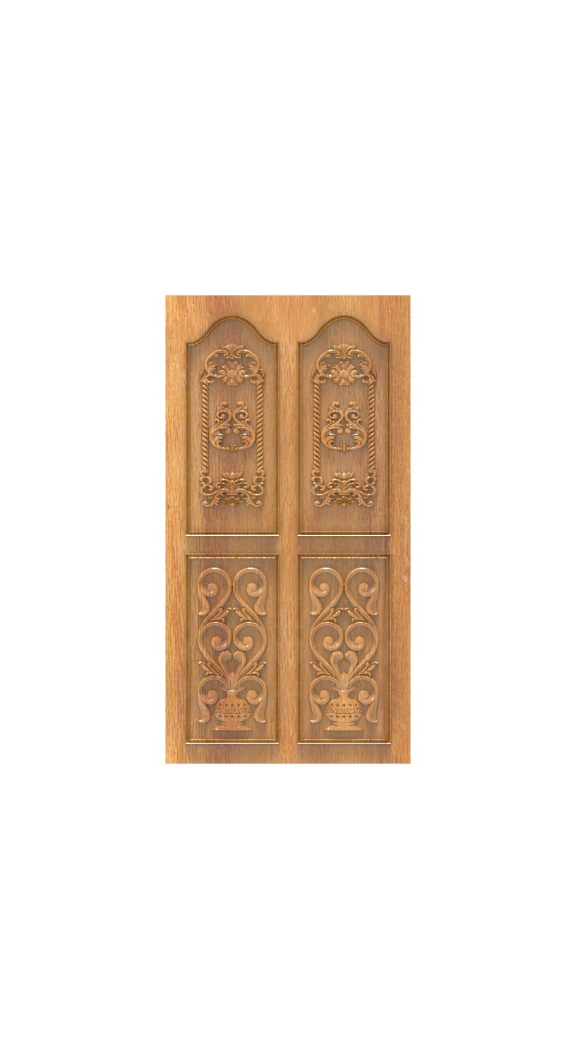 DOUBLE DOOR - 162 Classic Ornate Scrollwork Relief Carving Design