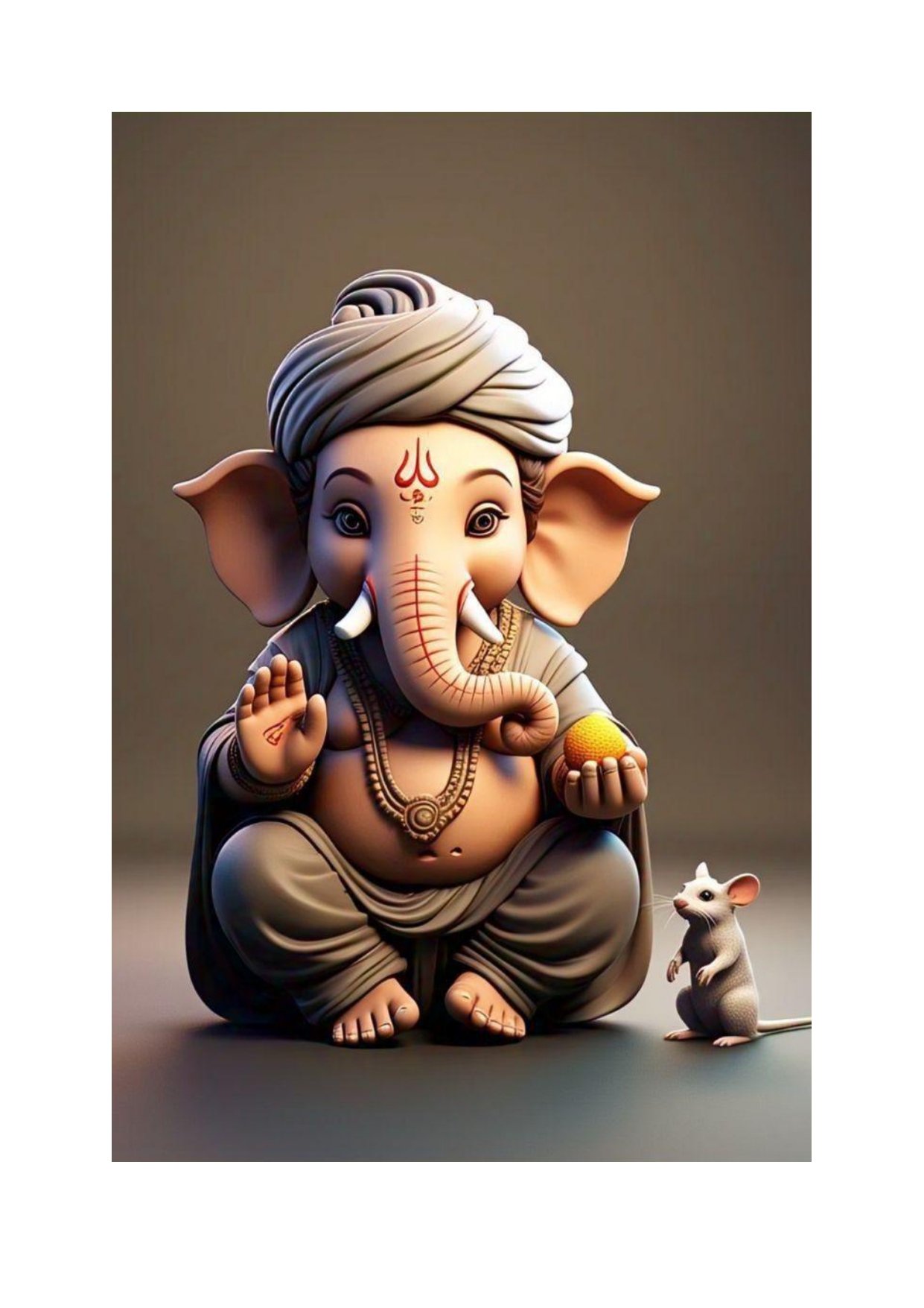 God - 10 Lord Ganesha Divine 3D Relief Carving Model