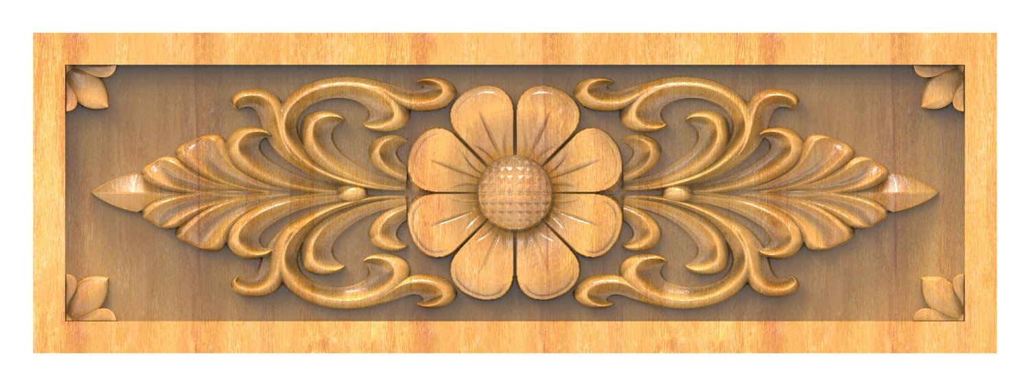 JK DD - 20 Elegant Floral Scrollwork Decorative Carving Panel