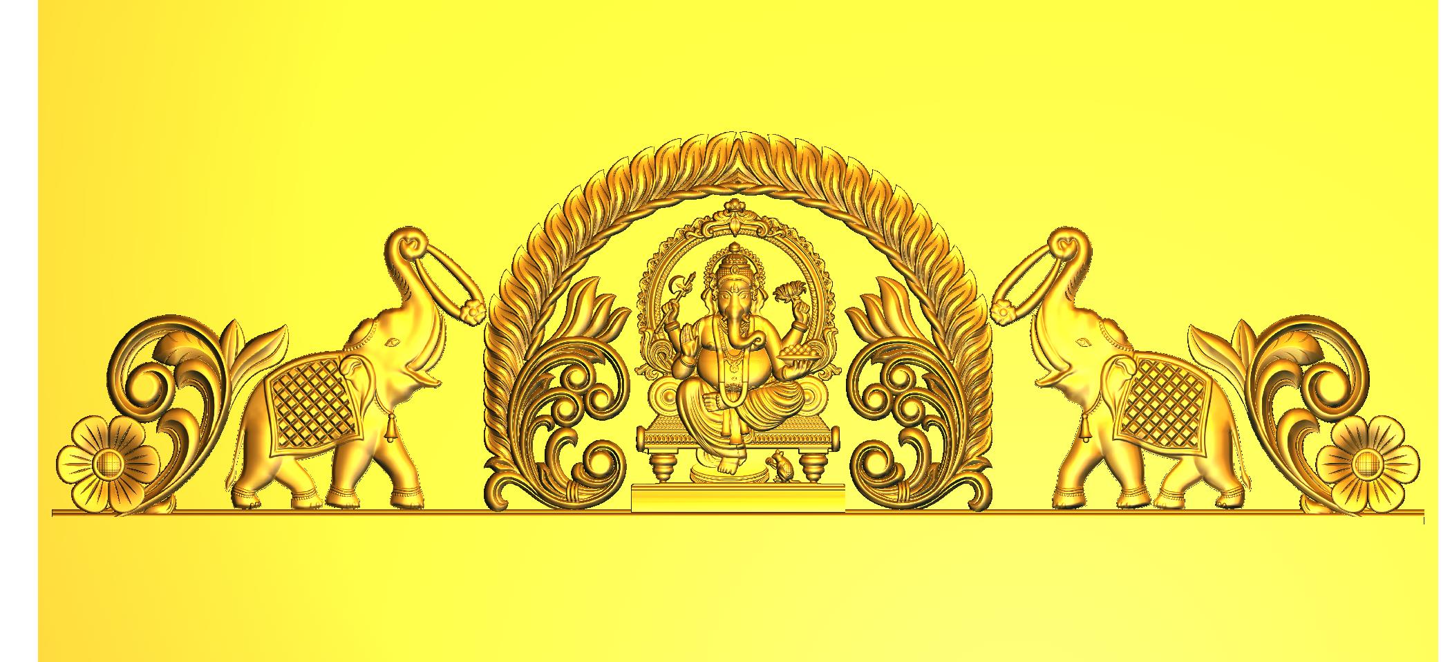 Shree Ganesh Ji Premium CNC Designer RLF File | 3D Relief Wood Carving