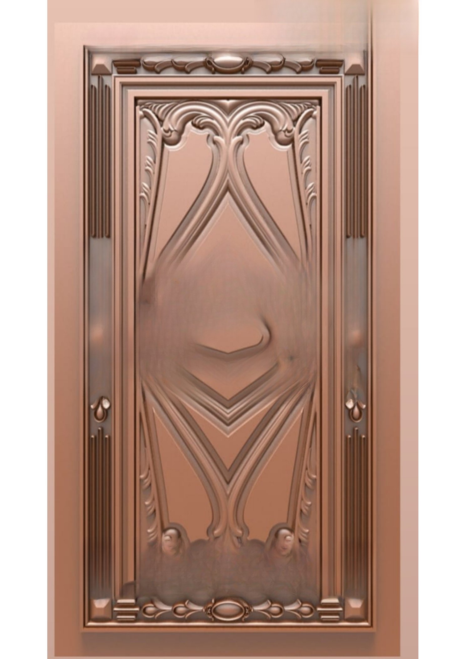 Doors - B-11 Classic Victorian Ornate Panel Door 3D Relief Model