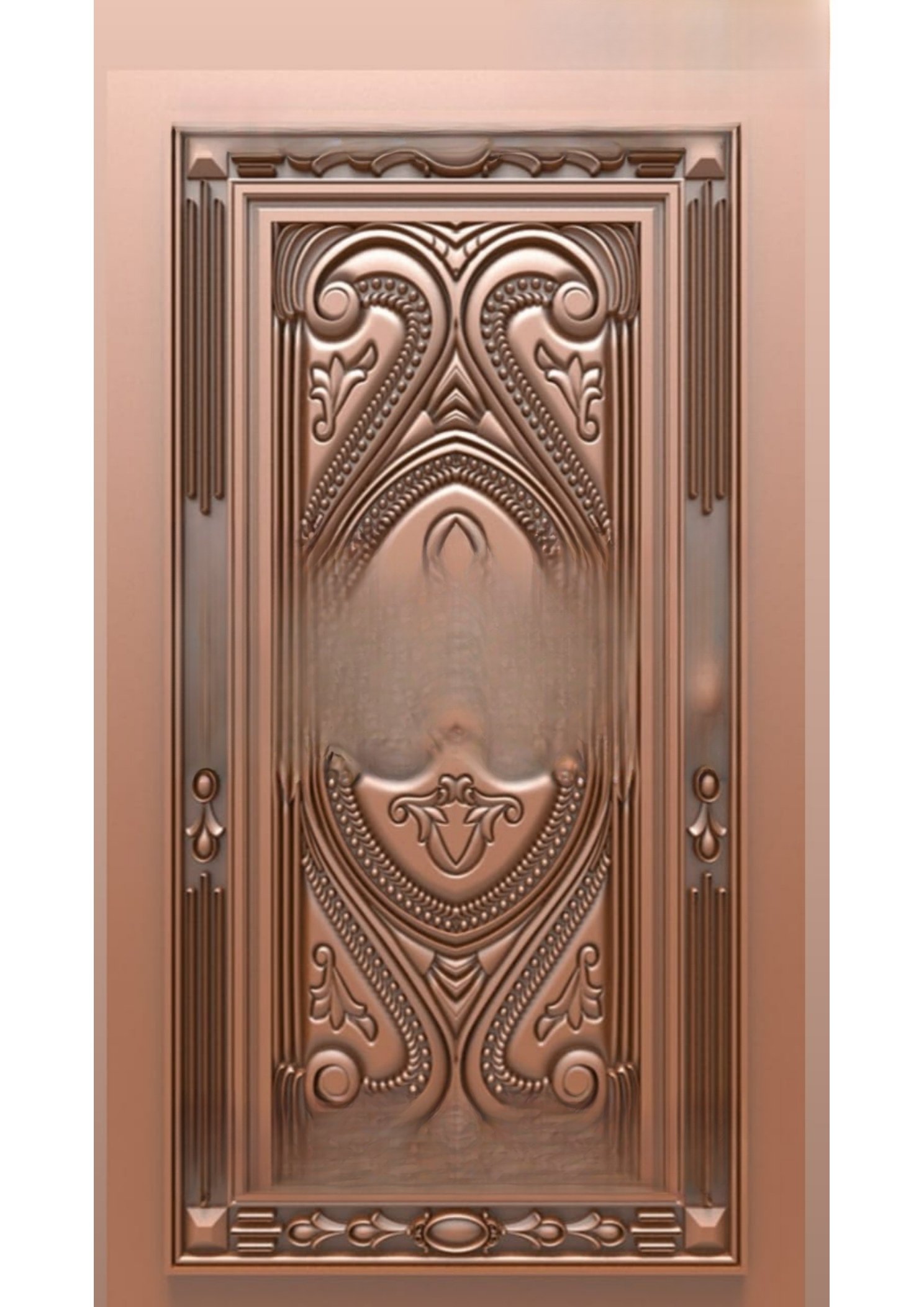 Doors - B-16 Elegant Classical Arch Relief 3D Carved Door Model