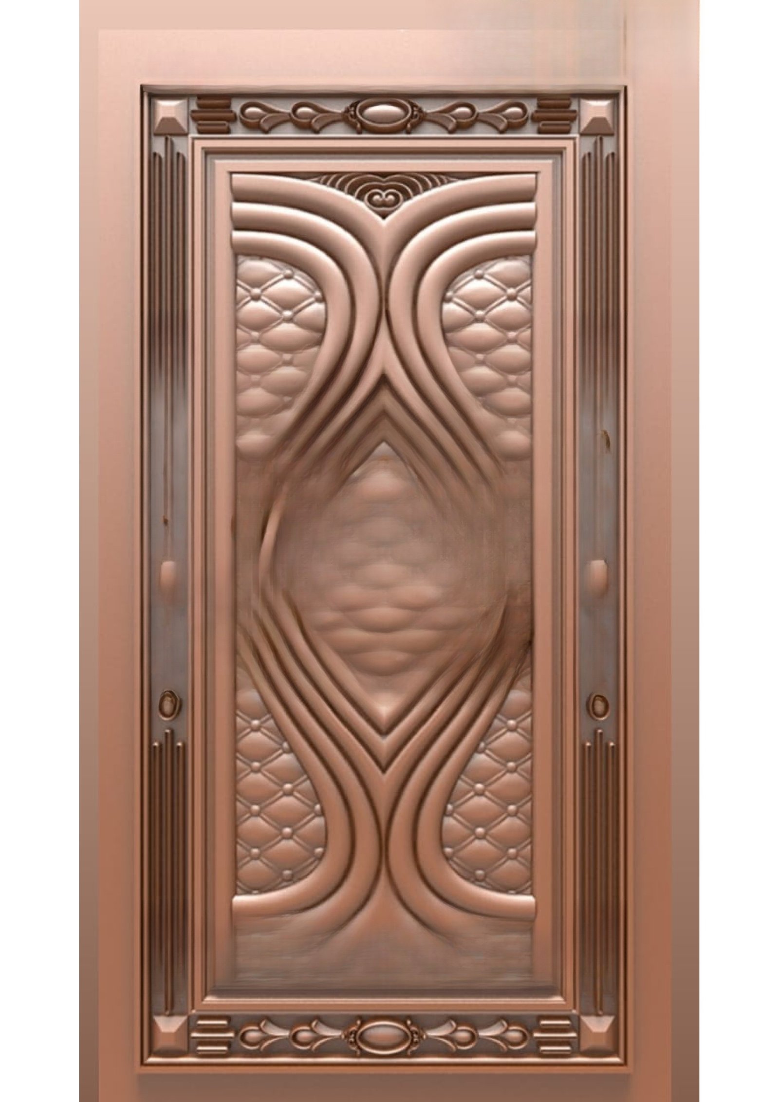 Doors B - B-45 Modern Abstract Geometric Relief Door 3D Model