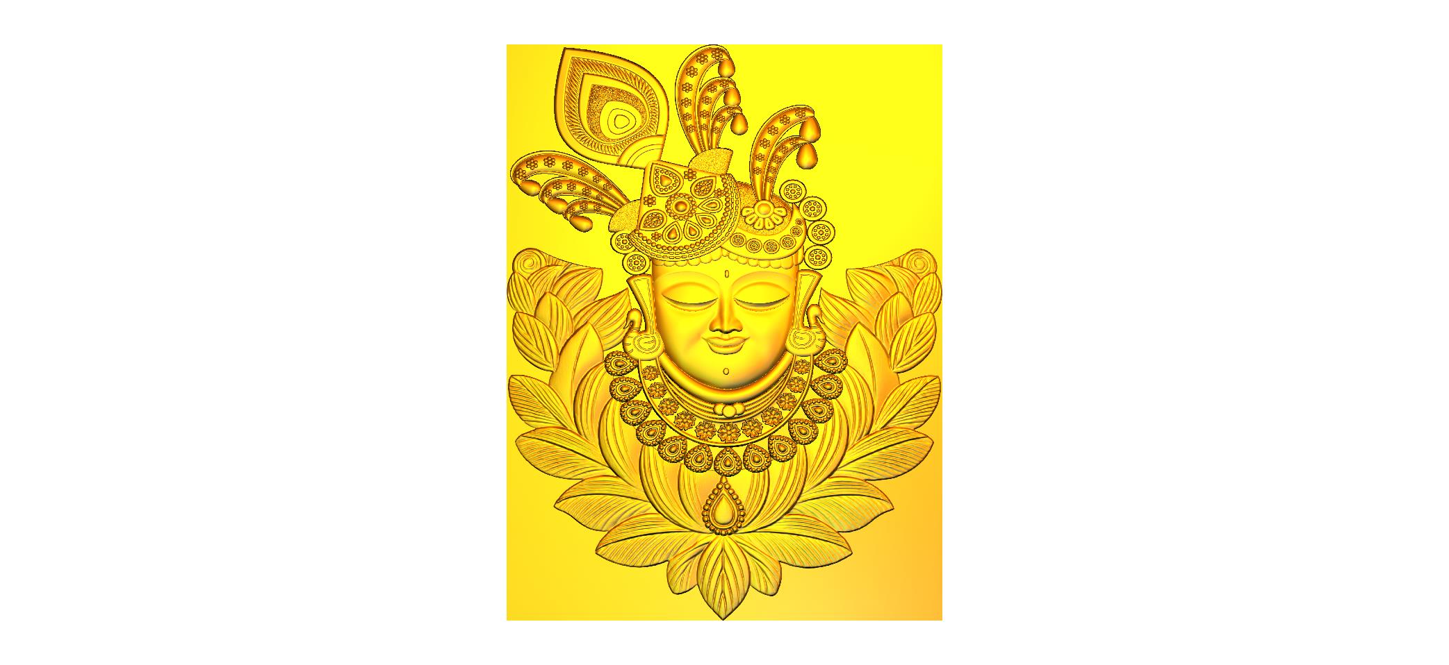 Shreenath Ji Wall Panel CNC Design RLF File