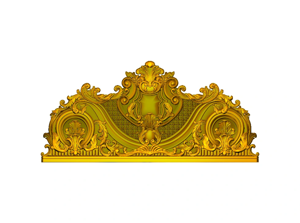 CD - 58 Ornate Baroque Architrave Architectural Relief 3D Model