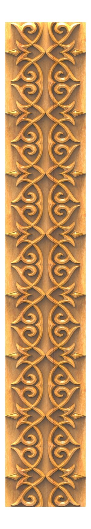 JK FINE BORDER - JKB-06 Elegant Symmetrical Ornamental Relief Border 3D Model