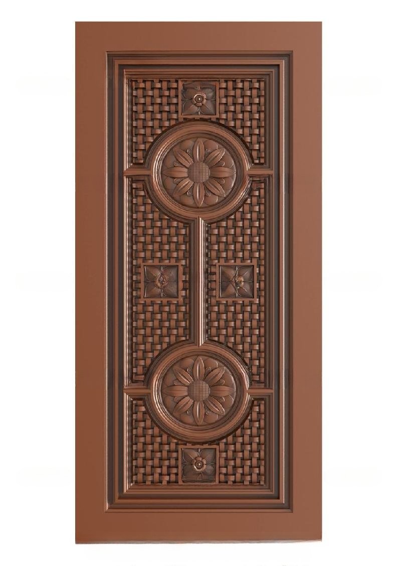 TRENDY DOORS - 11 Classical Floral Basket-Weave Decorative Carved Door 3D Model