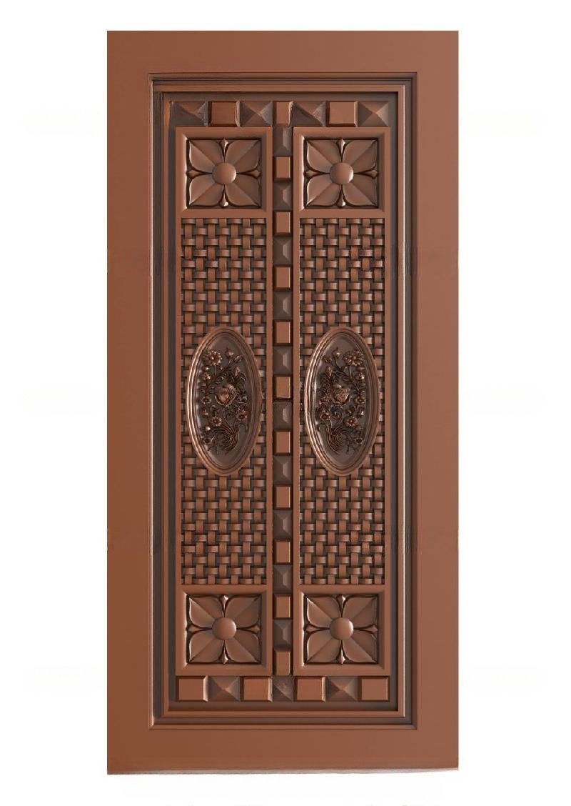 TRENDY DOORS - 2 Elegant Geometric Floral Relief Carved Door Design
