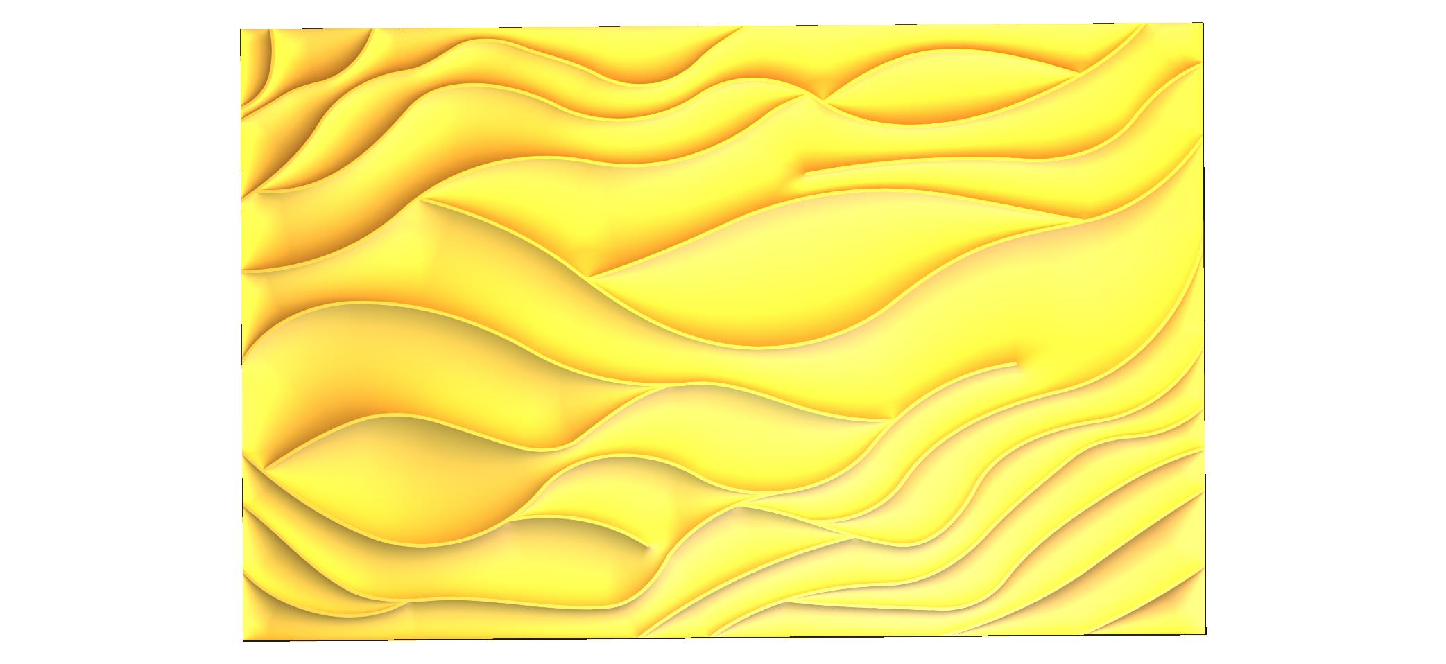 Abstract Yellow Wave Pattern CNC RLF Design File