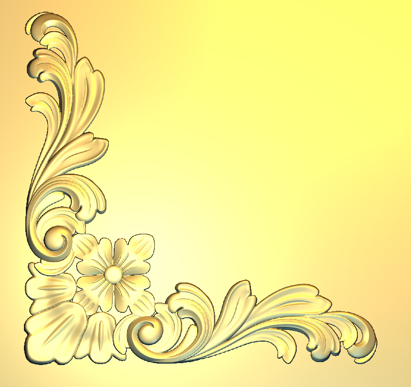 Corner Design - 27-CORNER Divine Carved Relief CNC Design