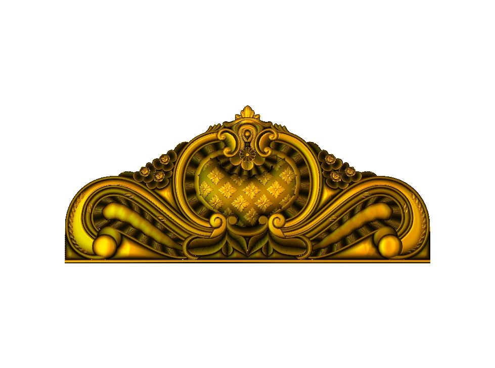 CD - 17 Royal Baroque Arch Pediment Decorative CNC Relief