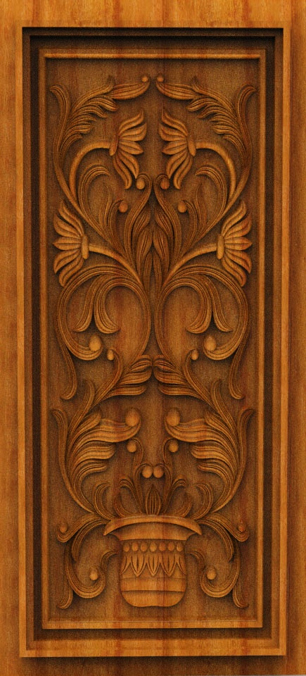 Aristocrat Entrance Door CNC Designer RLF File | Premium 3D Wooden Relief