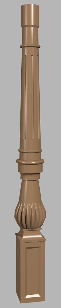 routery Pillar 3d - 3 Classic Fluted Architectural Column 3D Model